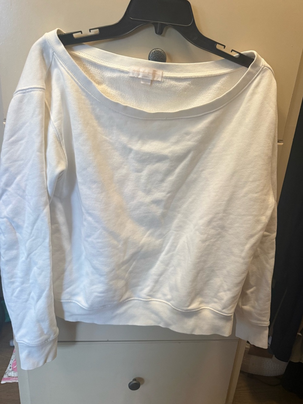 Spiritual Gangster Ivory off the shoulder Sweatshirt - small.